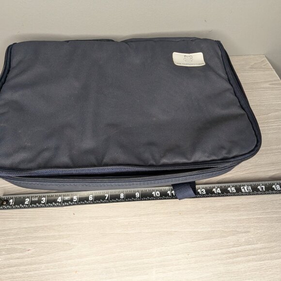 Pampered Chef Navy Blue Insulated Casserole Stoneware Carrying Tote w/Handles - Picture 10 of 13